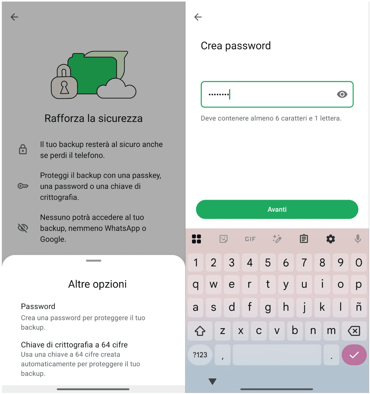 Choose Create Password It