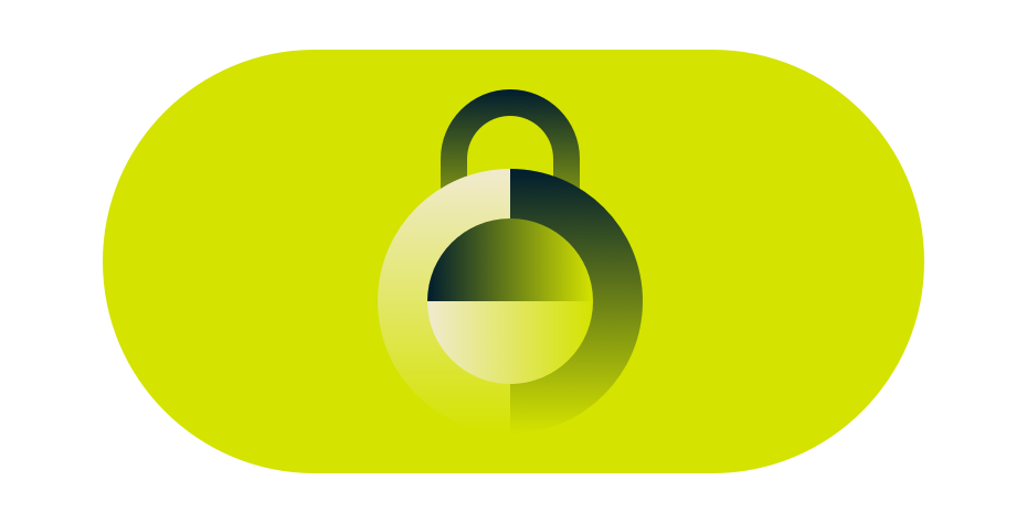 Lucchetto di sicurezza verde.