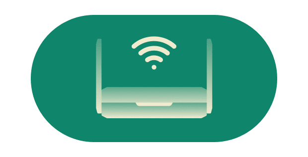 Link Wi-Fi Exclusivo para o Aircove Go. Conecte-se à Internet via outra rede Wi-Fi, sem necessidade de cabo.