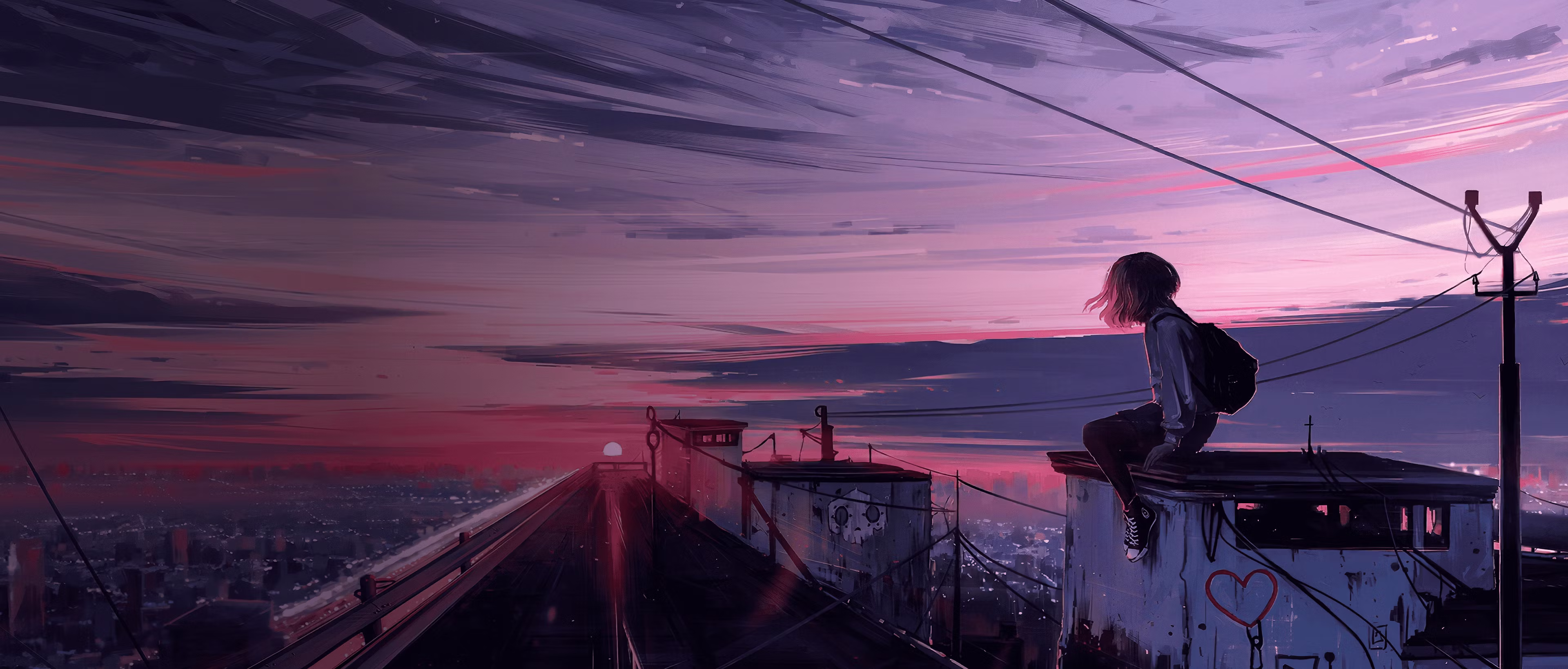 プロジェクタースクリーンでアニメを視聴している家族