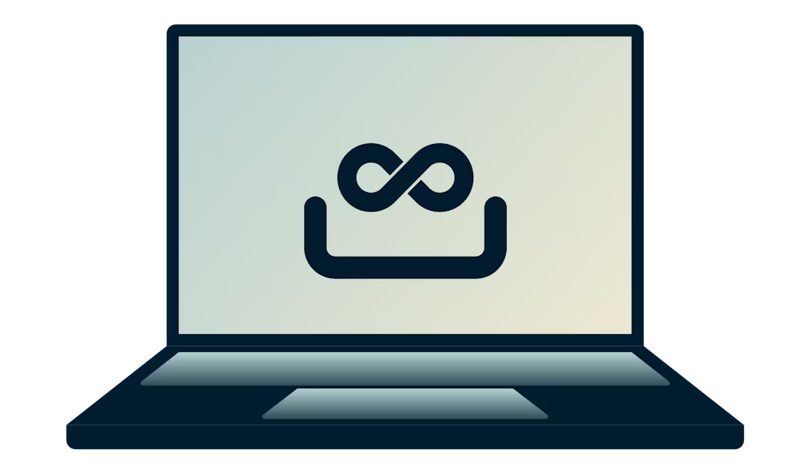 안전한 ExpressVPN 앱으로 검열 웹사이트에 액세스하세요.무한 루프가 있는 노트북.