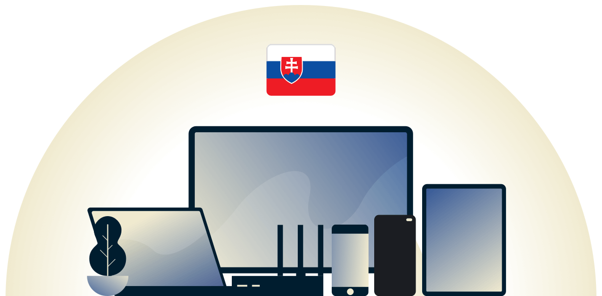 VPN for Slovakia som beskytter en rekke enheter.