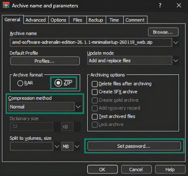 How to set up a password for a Windows ZIP folder.