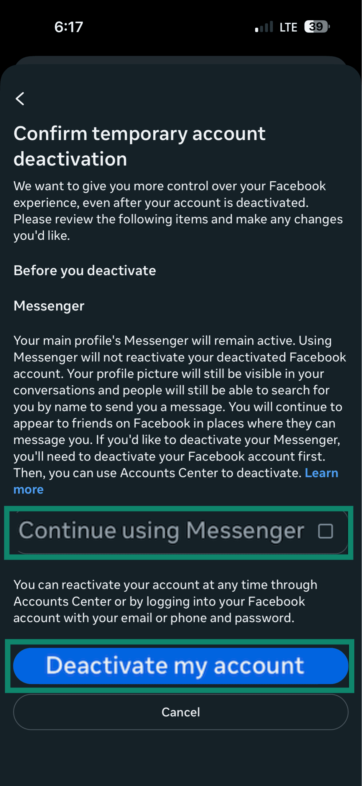 Comment désactiver un compte Facebook.
