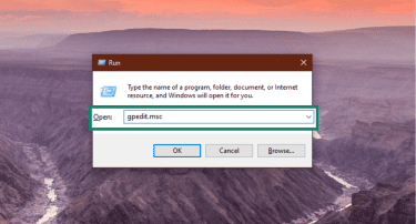 Open Local Group Policy Editor from Run.