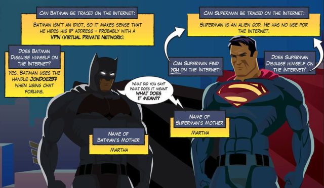 Batman v Superman: The best secret identity infographic