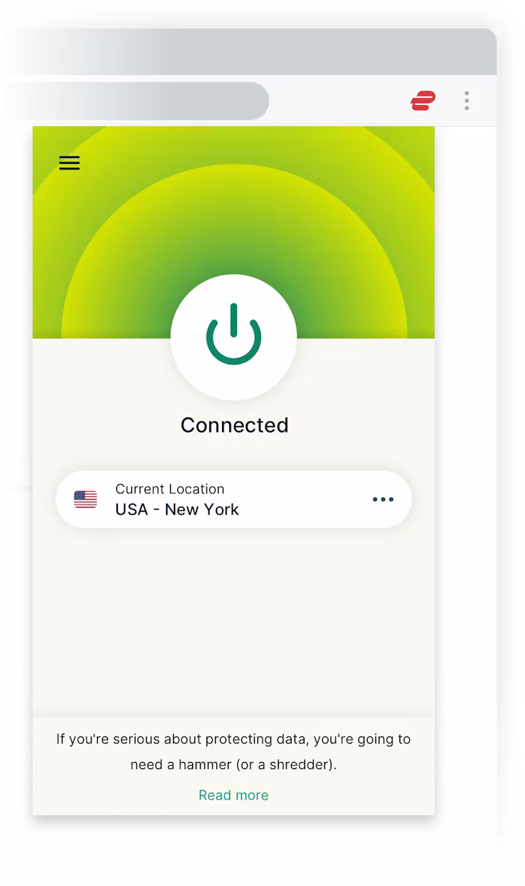 VPN features of Chrome extension.